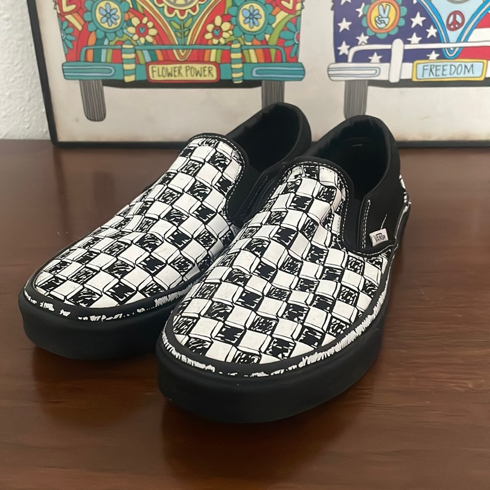 Vans slip-on sketch checkerboard